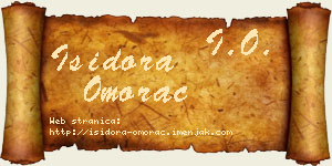 Isidora Omorac vizit kartica